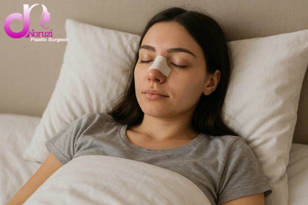نحوه خوابیدن بعد از جراحی بینی
