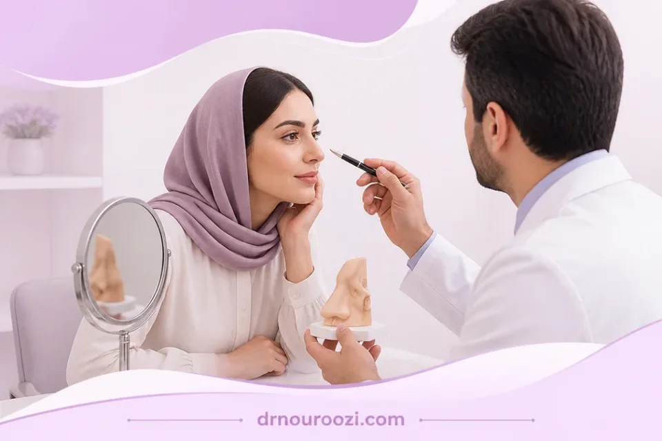 نمای توضیحی درباره ۴. جراح فقط درباره زیبایی بینی صحبت میکند